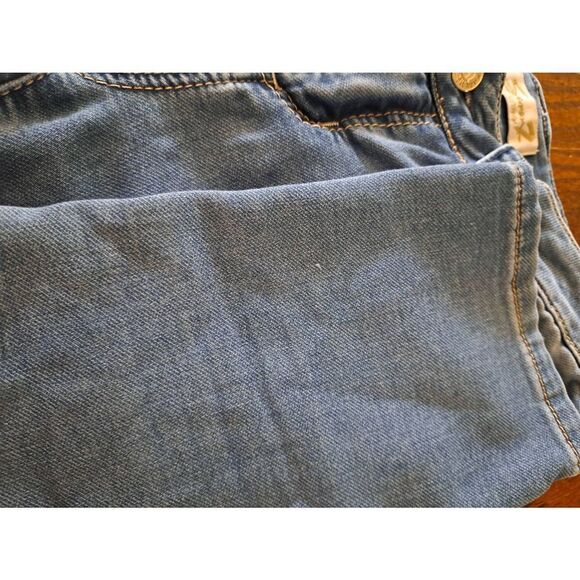 Sz8 Seven7 Denim Blue Jean Stretch Capri Casual Pant Skimmers Pockets Belt Loops - Picture 6 of 8